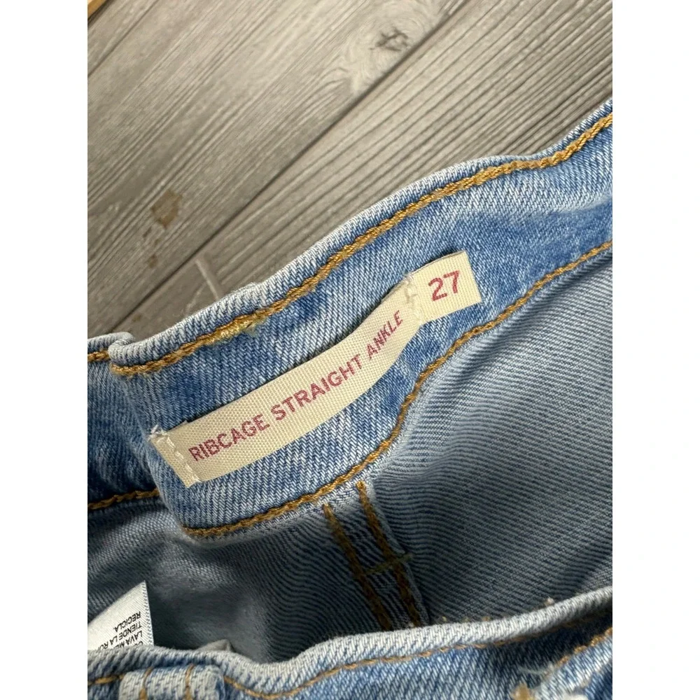 Levi's Ribcage Straight Ankle Women's Jeans Medium Wash Size 27 Length 27